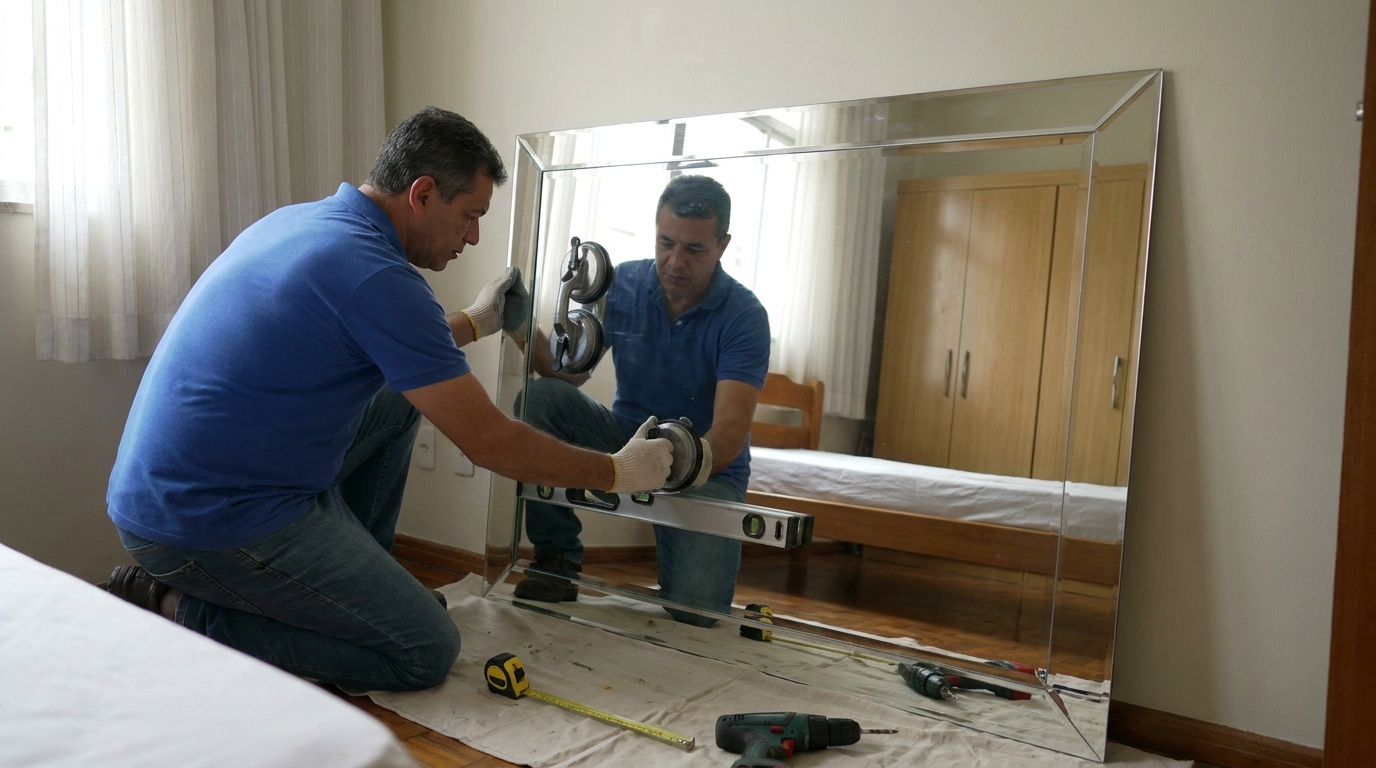 Espelho sob medida finalizado em Maceió-AL